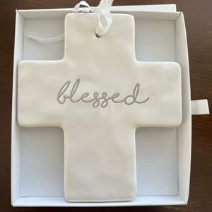 Mud Pie "Blessed" Ceramic Wall Hanging